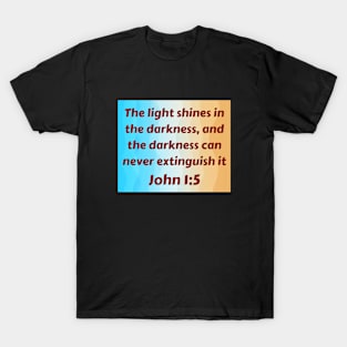 Bible Verse John 1:5 T-Shirt